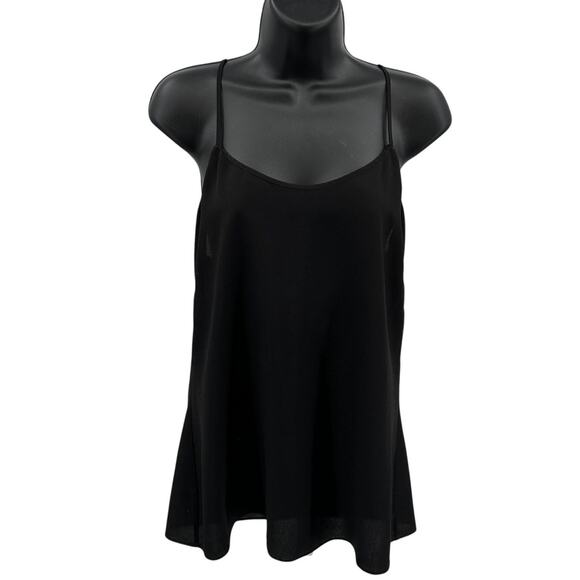 J.Crew Tank Top WMNS 4 Black Racerback Cami Adjustable Strap Scoop Neck Pullover - Picture 1 of 6